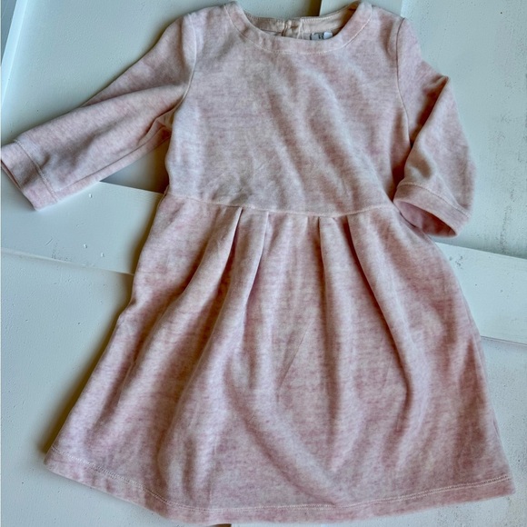Baby/Light Pink Velvet Girls Dress - Picture 2 of 2